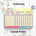 Tie-dye Rainbow Reward Chart Painting Poster, Vibrant Playful Graphic Poster, Practical Tool To Track Progress And Goals, Suitable For Home And Study_maomaolike.com