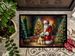 Wheaten Terrier And Santa Claus Doormat Front Door Mat Indoor Outdoor Rugs For Entryway, Non Slip Washable Low Pile, 24H X 36W_maomaolike.com