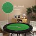 Poker Table Foldable 47" Round Casino Folding Game Table For 8 Players With Cup Holders, Green_maomaolike.com