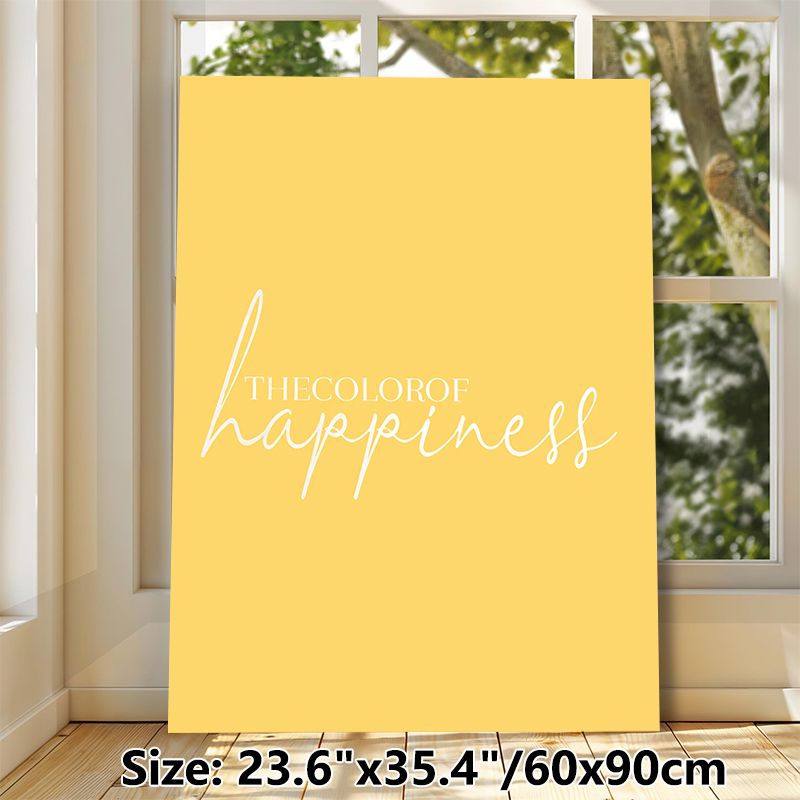 Inspirational Quote Painting Poster, Warm Yellow Minimalist Typography Poster, Cheerful Positive Message For Living Room, Bedroom And Office_maomaolike.com