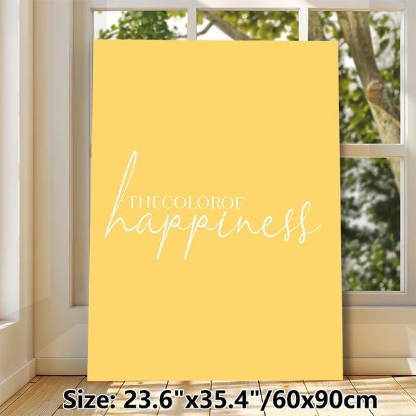 Inspirational Quote Painting Poster, Warm Yellow Minimalist Typography Poster, Cheerful Positive Message For Living Room, Bedroom And Office_maomaolike.com