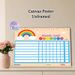 Rainbow Themed Reward Chart Painting Poster, Vibrant Cheerful Rainbow & Confetti Design Poster, Practical Tool To Track Daily Progress And Rewards_maomaolike.com