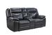 Electric Power Loveseat Recliner, Leather Power Reclining Sofa With USB Ports, Cup Holders For Living Room-Black_maomaolike.com