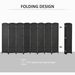 Folding Room Divider Screen 8 Panel 5.6 ' Tall Privacy Screen Freestanding Room Partition For Home Office, Black_maomaolike.com