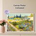 Garden Landscape Painting Poster, Vibrant Impressionist Lush Floral Garden With Winding Path Poster, Rich Color Palette Ideal For Living Room, Bedroom_maomaolike.com
