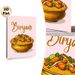 Biryani Food Painting Poster, Vibrant Cartoon Style Delicious Chicken Biryani In Golden Bowl Poster, Eye-catching Culinary Art Ideal For Restaurant_maomaolike.com