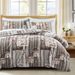 Leaf Wood Grain Floral Gray Quilt Duvet Cover Bedding Three Piece Set In Soft Polyester - Milled Velvet Texture_maomaolike.com