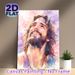 Jesus Themed Painting Poster, Soft Watercolor Style Smiling Jesus Portrait Poster, Gentle Spiritual Ambiance, Suitable For Home And Prayer Room_maomaolike.com