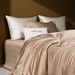 Minimalist Autumn And Winter Light Luxury High-End Tencel Cotton Brushed Bedspread Four-Piece Set Simple Style Solid_maomaolike.com