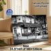 Parisian Brasserie Streetscape Painting Poster, Monochrome Vintage Urban Scene Poster, Timeless Nostalgic Vibe Ideal For Living Room, Café Wall Decor_maomaolike.com