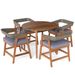 5 Pieces Patio Dining Set With Cushions And PE Rattan Backrest For Garden And Backyard_maomaolike.com