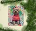 Wirehaired Pointing Griffon Christmas Porcelain Ornament Christmas Tree Hanging Decorations For Home Christmas Holiday, Rectangle, Gift, Multicolor_maomaolike.com