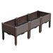 SOGA 120cm Raised Planter Box Vegetable Herb Flower Outdoor Plastic Plants Garden Bed With Legs_maomaolike.com
