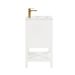 20 Inch Solid Wood Pre-assembled Bathroom Vanity With Adjustable Shelf --White_maomaolike.com