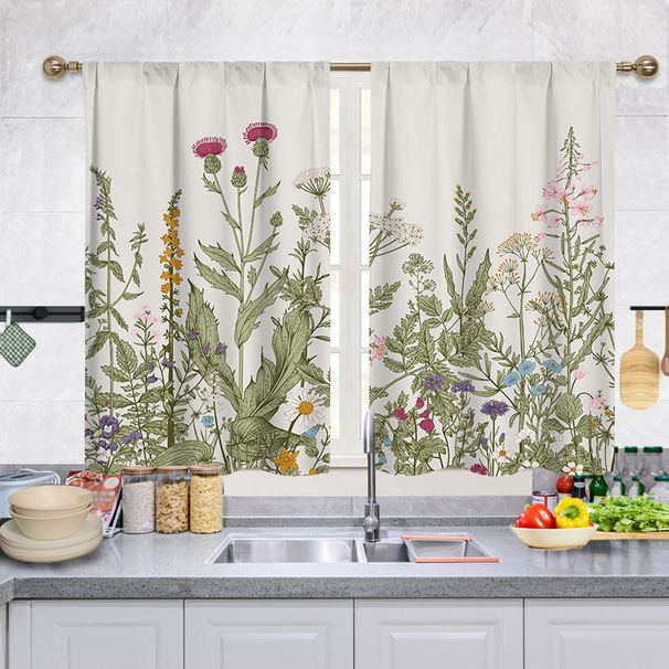 Direct Supply Of Digitally Printed Kitchen Curtains For Bathroom, Dining And Living Room, No-drill Short_maomaolike.com