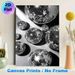 Disco Ball Themed Painting Poster, Monochrome Sleek Mirrored Disco Balls Poster, Brings Retro Stylish Vibe, Suitable For Living Room, Bar Or Party_maomaolike.com