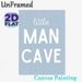 Little Man Cave Typographic Painting Poster, Soft Blue Minimalist Lettering Poster, Simple Warm Wall Decor For Bedroom, Lounge Space_maomaolike.com