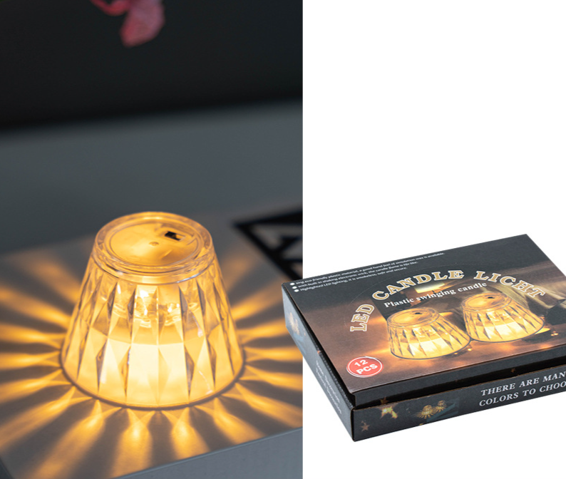 Cross-Border Crystal Diamond Table LED Transparent Acrylic Creative Night Light Simple Internet Celebrity Atmosphere_maomaolike.com