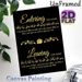 Islamic Home Dua Painting Poster, Luxe Gold-on-black Decorative Poster, Features Traditional Entry & Leaving Home Religious Verses With Floral_maomaolike.com