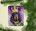 Gordon Setter King Of Mardi Gras Porcelain Ornament Christmas Tree Hanging Decorations For Home Christmas Holiday, Rectangle, Gift, Multicolor_maomaolike.com