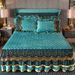 European Style Crystal Quilted Skirt Thickened Milk Velvet Single Lace Bed Mattress Dust Cover Protector_maomaolike.com