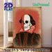 Shakespeare Skull Themed Painting Poster, Vintage Dark Art Illustration Poster, Iconic Literary Quote Design, Suitable For Home Study, Library And_maomaolike.com