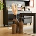 3-piece Set Of Beige+black Decorative Floor Vases, Classic And Neat Floor Vases With High Independent Flower Racks, Artificial Vine Vases, PVC Floor Vases, Home Decoration Flower Racks_maomaolike.com