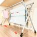 SOGA 2X 2.0m Portable Standing Clothes Drying Rack With Wheels_maomaolike.com