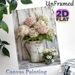 Vintage Floral Hydrangea & Daisy Painting Poster, Soft-hued Rustic Still Life Poster, Delivers Warm Tranquil Ambiance For Living Room, Bedroom, Dining_maomaolike.com