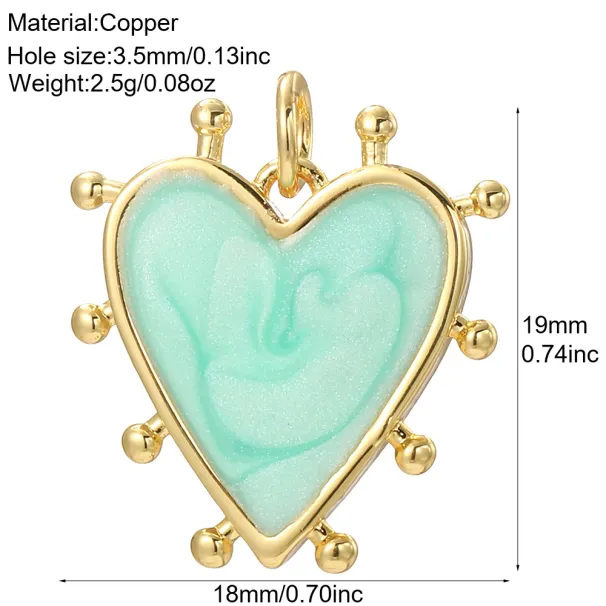Bohemian Heart Coin Pendant Charms For Jewerlry Making Diy Earrings Necklace Bracelet Copper Excellent Quality_maomaolike.com