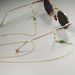 Unisex Gold plated metal copper glasses chain mask lanyard headset lanyard Glasses lanyard - long crystal pearl_maomaolike.com