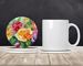 Roses In Watercolor Large Sandstone Coasters Pack Of 4 Absorbent Round Coasters Decor Gifts For Men Or Women, 4 In, Multicolor_maomaolike.com