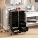 Rolling Storage Cart 15-Drawer Trolley With Chrome Plated Metal Frame_maomaolike.com