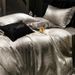 1 Light Luxury Style Jacquard Four-Piece Set High-End 100S Long-Staple Cotton Wide Edge Duvet Cover Sheet For Bed Use_maomaolike.com
