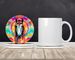 Hippie Animal Horse Large Sandstone Coasters Pack Of 4 Absorbent Round Coasters Decor Gifts For Men Or Women, 4 In, Multicolor_maomaolike.com