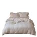 Princess Style Winter Thickened Three-Dimensional Cut Milk Lace Four-Piece Set Solid Color Double-Sided Velvet Duvet Cover Bedding_maomaolike.com