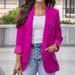Women's Clothing autumn and winter solid color lapel small suit temperament commuter jacket_maomaolike.com