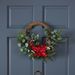 23.5" POINSETTIA/BERRY/EUCALYPTUS HALF Wreath_maomaolike.com