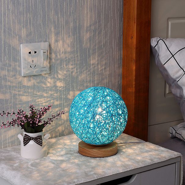 Maqiu Rattan Ball LED Desk Starry Sky Night Light Atmosphere Children's Gift USB Table Lamp Bedroom_maomaolike.com