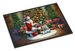 Dalmatian And Santa Claus Doormat Front Door Mat Indoor Outdoor Rugs For Entryway, Non Slip Washable Low Pile, 24H X 36W_maomaolike.com