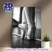 Ballet Pointe Shoes Painting Poster, Monochrome Elegant Dancer's Feet In Pointe Shoes Poster, Graceful Artistic Decor Suitable For Dance Studio_maomaolike.com