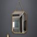 Wrought Iron Square Wall Mirror For The Bathroom, Washroom, And Dorm; Wall-mounted Vanity Mirror; Minimalist Makeup Mirror._maomaolike.com