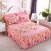 Thickened Quilted Skirt Style Dust Single Piece Skin-Friendly 1.2m 1.68m Sheet Lace Edge Protective Bed Cover_maomaolike.com