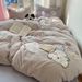Manufacturer Wholesale INS Girly Cute Cartoon Towel Pure Four-Piece Set All Washed Cotton Embroidered Bedding_maomaolike.com