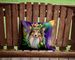 Sheltie King Of Mardi Gras Throw Pillow Machine Washable, Indoor Outdoor Decorative Pillow For Couch, Bed Or Patio, 14Hx14W_maomaolike.com