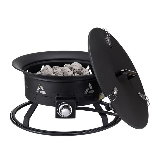 VEVOR Propane Fire Pit 24' Outdoor Portable Gas Fire Pit For Heating 58000 BTU_maomaolike.com