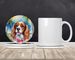 Cavalier Spaniel Luau Large Sandstone Coasters Pack Of 4 Absorbent Round Coasters Decor Gifts For Men Or Women, 4 In, Multicolor_maomaolike.com