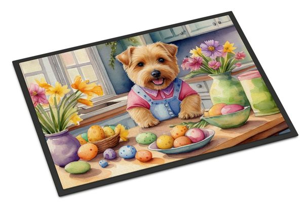 Decorating Easter Norfolk Terrier Doormat Front Door Mat Indoor Outdoor Rugs For Entryway, Non Slip Washable Low Pile, 24H X 36W_maomaolike.com
