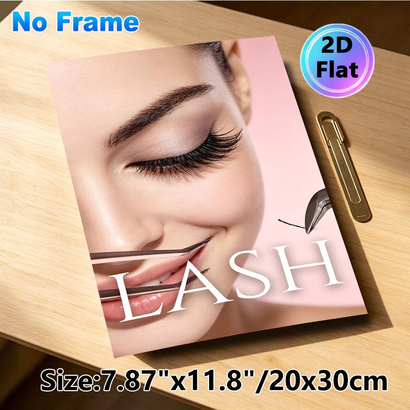 Lash Beauty Painting Poster, Soft-toned Glamorous Lash Extension Scene Poster, Elegant Beauty-themed Decor Ideal For Beauty Salons And Makeup Studios_maomaolike.com