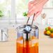 SOGA Single 3L Silver Stainless Steel Beverage Dispenser Ice Cylinder Clear Juicer Hot Cold Water Jug_maomaolike.com
